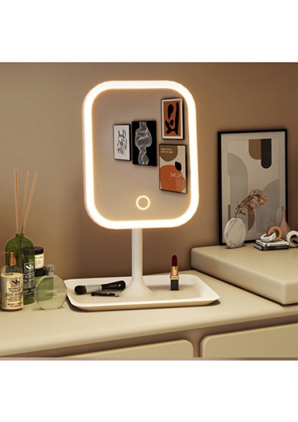 LED Işıklı Makyaj Aynası – Dokunmatik, 3 Işık Modlu, Oynar Başlıklı Tasarım modelleri