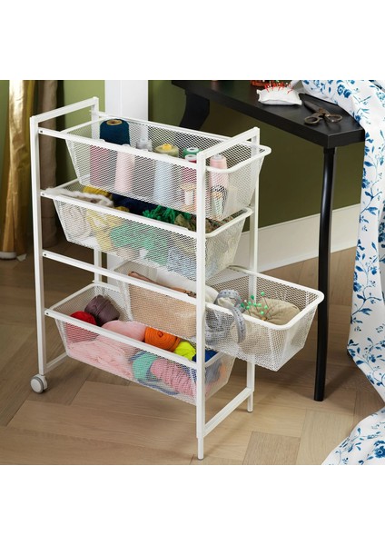 Jonaxel Tel Sepet Beyaz 25 x 51 x 15 cm fiyatları