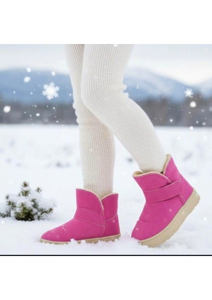 Ortopedik Çocuk Bot Içi Kürklü Bileği Saran Cırtlı Malzemeli Kaydırmaz Ultra Hafif Taban Bot