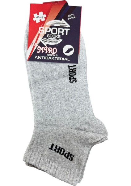 6 Çift % 100 Pamuk Erkek Patik Çorap Bilek Boy