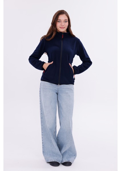 Kadın Slim Fit Tam Fermuarlı Polar Ceket fiyatları