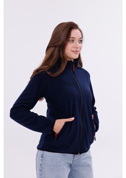 Kadın Slim Fit Tam Fermuarlı Polar Ceket modelleri