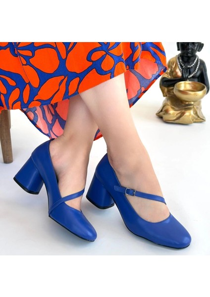Kier Mavi Cilt Topuklu Ayakkabı fırsatları