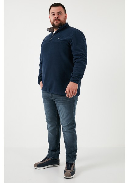 Regular Fit Anti-Pilling Büyük Beden Dik Yaka Kışlık Şardonlu 2'li Paket Polar Erkek POLAR 5906001BS2 modelleri