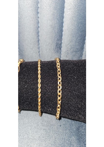 “altın Bağ” Kadın Bileklik Seti – 4 Farklı Zincir Tasarım, Ayarlanabilir Şıklık