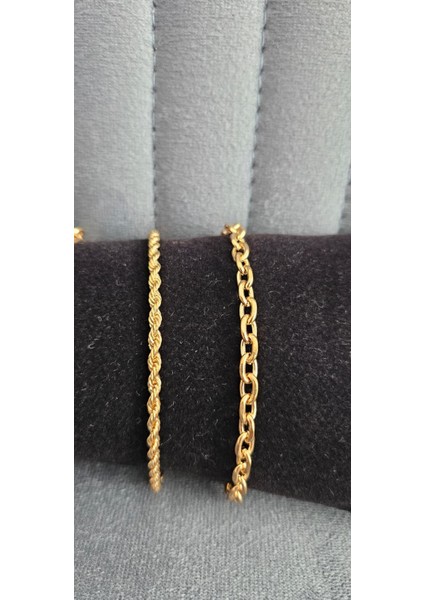 “altın Bağ” Kadın Bileklik Seti – 4 Farklı Zincir Tasarım, Ayarlanabilir Şıklık