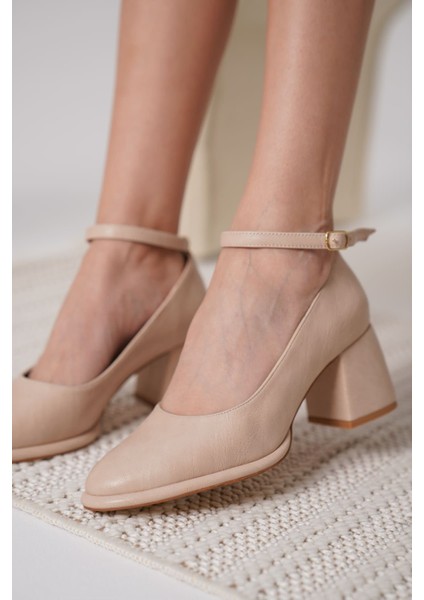 Josephine Kadın Mat Nude Topuklu Ayakkabı modelleri