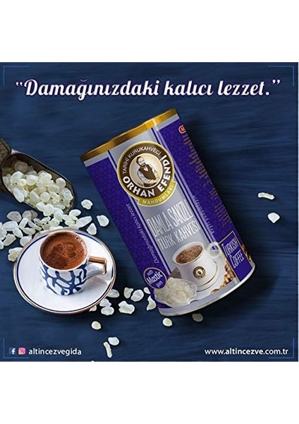Altıncezve Orhan Efendi Damla Sakızlı Türk Kahvesi Teneke 500 gr