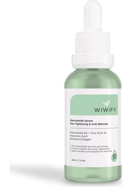 Wıwıfy Gözenek Sıkılaştırıcı Anti Akne Ton Eşitleyici Botanikal Kolajen Serum (Niacinamide 5%+Zınc Pca 1%) Nıacınamıde Serum fiyatları