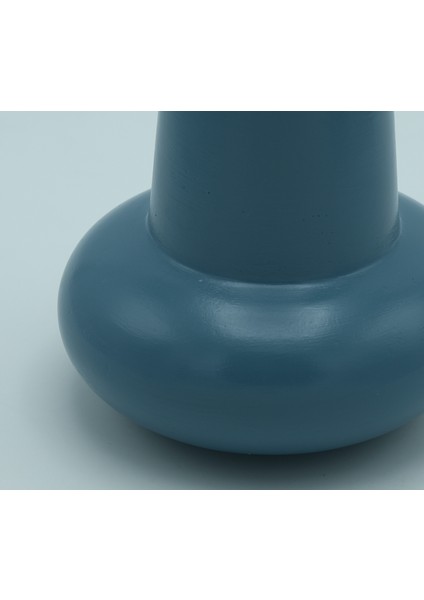 Bohem Stil Dekoratif Vazo | Modern Minimal Yuvarlak Form | Dip Mavisi | fiyatları