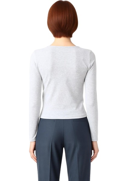 Kadın Uzun Kollu Vücuda Oturan Yarım Fermuarlı Örme Bluz Kaliteli Şık Rahat Modern Zarif Günlük modelleri