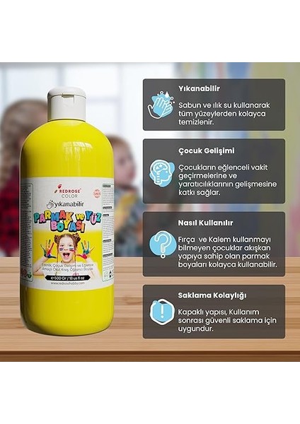 Rose Sarı Parmak Boyası 500 gr modelleri