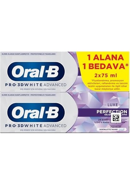 Oral-B Pro 3D White Advanced Luxe Perfection Diş Macunu 150 ml fiyatları