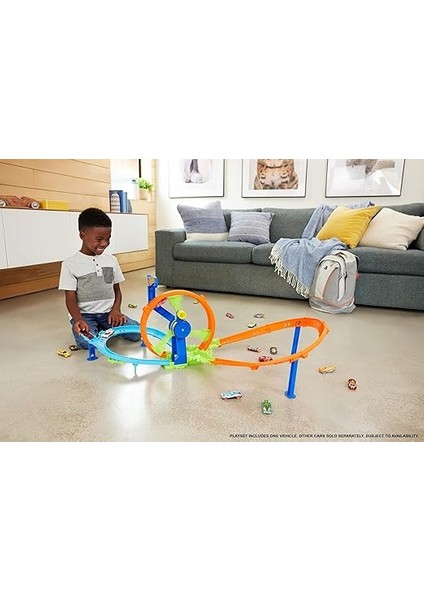 Wheels Hızlı Fırlatma ve Döngü Parkuru Oyun Seti Hot Wheels Hızlı Fırlatma ve Döngü Parkuru Oyun Seti ve 1:64 Ölçekli Metal Oyuncak Araba, Çarpışma Temalı Pist Seti JBX65 fiyatları