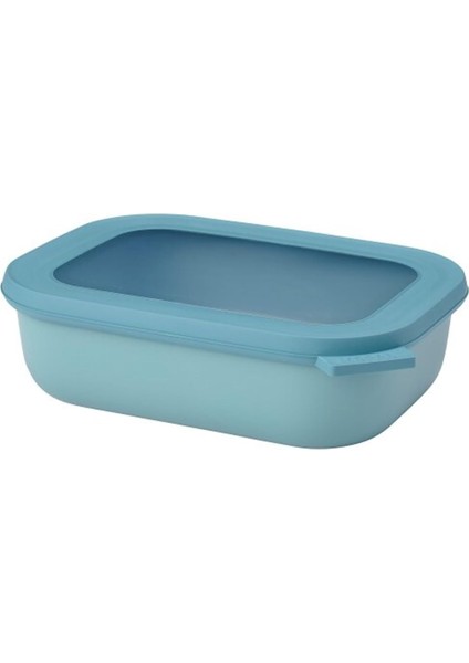 - Multi Bowl Cirqula Rectangular - Kapaklı Saklama Kabı - Buzdolabı Için Hava Geçirmez Saklama Kutusu, Mikrodalga Fırın Kabı ve Saklama Kabı Olarak Uygundur - 1000 ml -