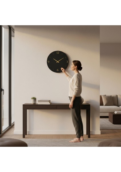 Ahşap Boyalı Yuvarlak Dekoratif Duvar Saati fırsatları