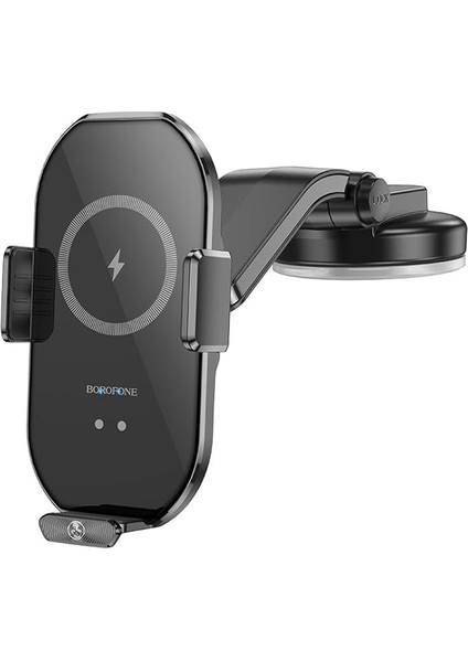 BH206 Araç Telefon Tutucu ve Kablosuz Şarj Cihazı | Qi Uyumlu | Hızlı Şarj 15W | Otomatik Açma-Kapama | Teleskopik Montaj ve Esnek Görüş Açısı BH206