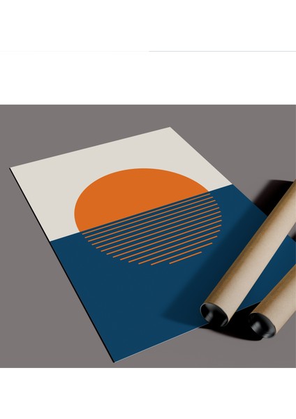 Çerçevesiz Poster, Dijital Baskı Soyut Turuncu Daire Poster, Minimal, Ev, Ofis, Mutfak Dekorasyon fırsatları