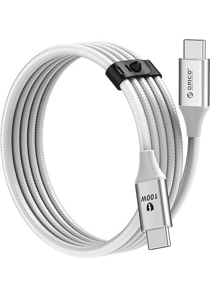 100W 5A Pd Type-C To Type-C Hızlı Şarj ve Data Kablosu Beyaz 1 Metre fiyatları