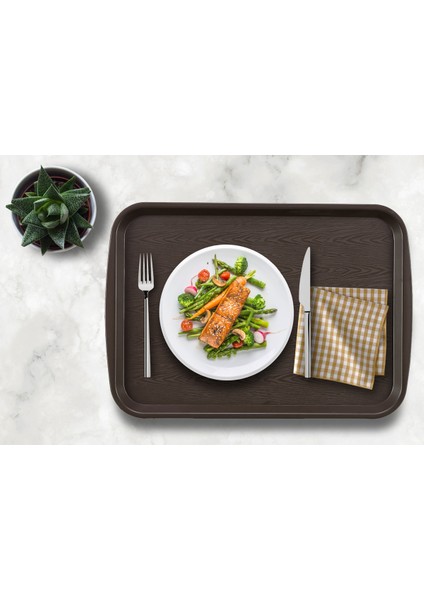Büyük Servis Tepsisi Kahverengi 37X53 ROYALEKS-MEYSA-4531