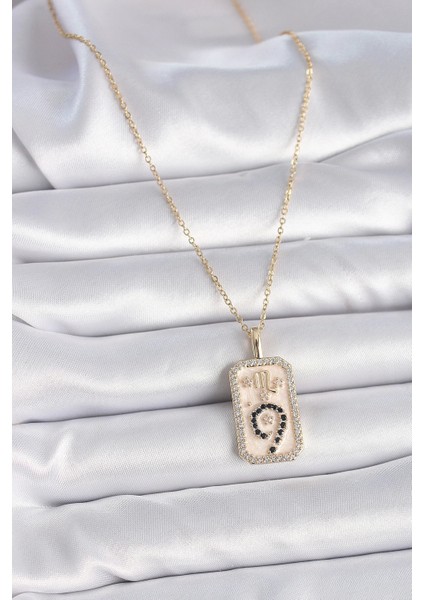 Bfs 316L Çelik Gold Renk Zincir Akrep Burcu Zirkon Taşlı Kadın Kolye fiyatları