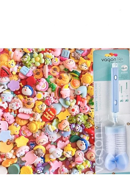 8 Adet 3D Matara Stickerı+ Matara Temizleme Süngeri Hediyeli