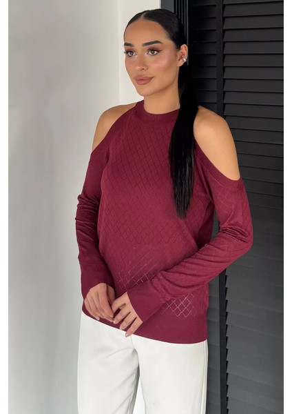 Omuz Dekolteli Kadın Triko Bluz P-00014620 fiyatları