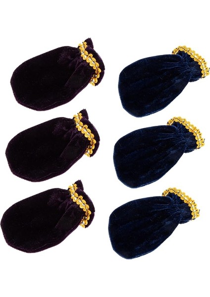 6 Adet Premium Kadife Piyano Pedalı Kılıfı Elastik Koruyucu Pedal Kılıfları Piyanistler Için Dayanıklı ve Şık Müzik Aletleri Aksesuarları