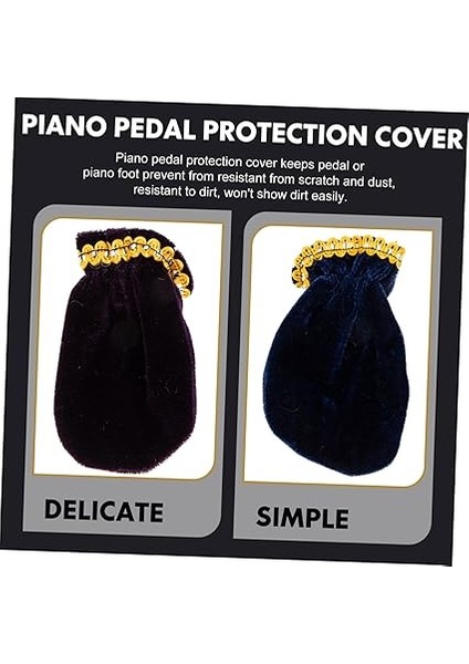 6 Adet Premium Kadife Piyano Pedalı Kılıfı Elastik Koruyucu Pedal Kılıfları Piyanistler Için Dayanıklı ve Şık Müzik Aletleri Aksesuarları fırsatları