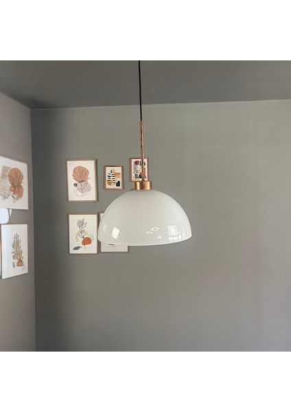 Yimpi Beyaz Avize Ince Patina Başlık Tekli Sarkıt Salon Mutfak Kuaför Cafe Lamba Dekoratif modelleri
