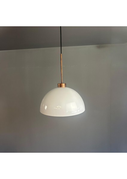 Yimpi Beyaz Avize Ince Patina Başlık Tekli Sarkıt Salon Mutfak Kuaför Cafe Lamba Dekoratif indirimleri