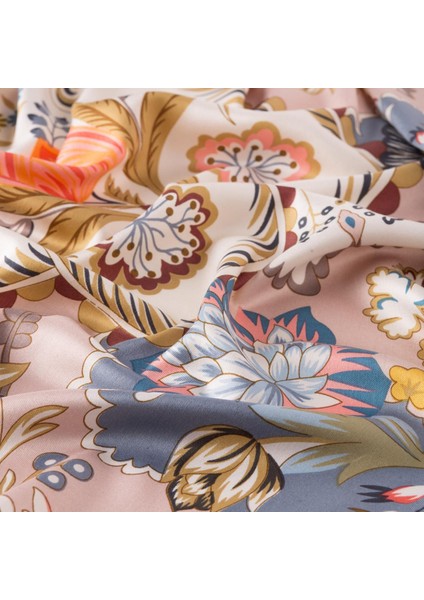 Ipekevi Desenli Ipek Şal - Taç Yaprak Desenli - Puslu Pembe fiyatları