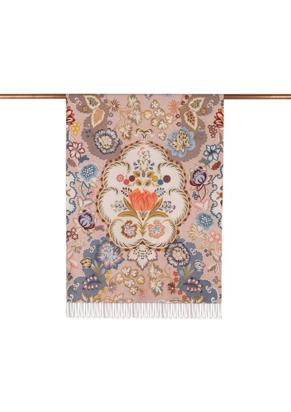 Ipekevi Desenli Ipek Şal - Taç Yaprak Desenli - Puslu Pembe modelleri