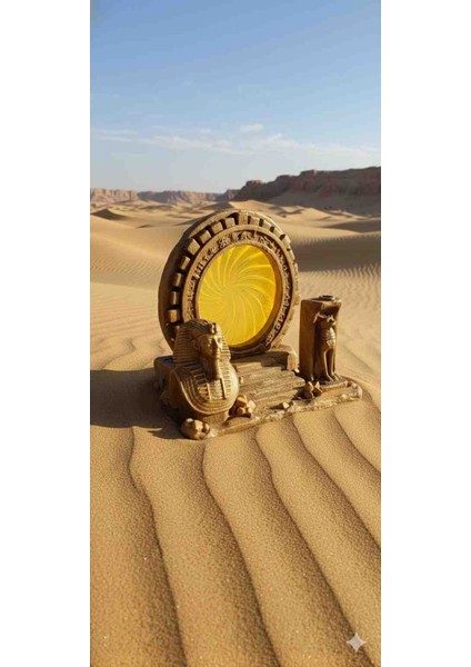 Antik Mısır Serisi Portal Kapısı Işıklı Geriakış Tütsülük