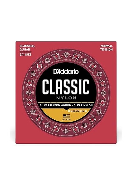 EJ27N 3/4 Klasik Gitar Tel Seti (3/4), Silverplated Wound, C fiyatları