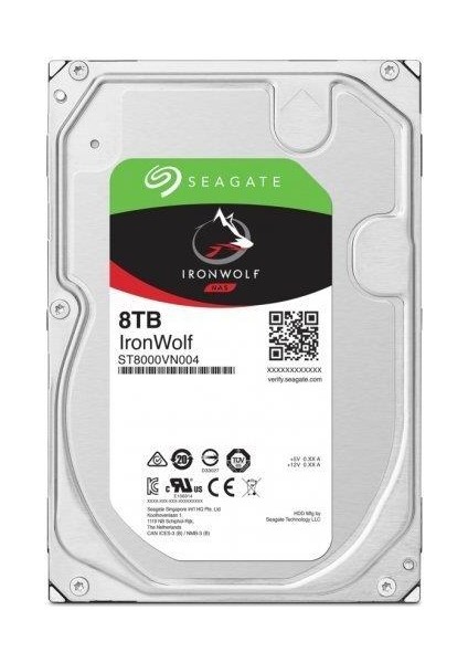 8 Tb Seagate 3.5 Ironwolf Sata3 7200RPM 256MB ST8000VN004 (3 Yıl Resmı Dıst Garantılı)