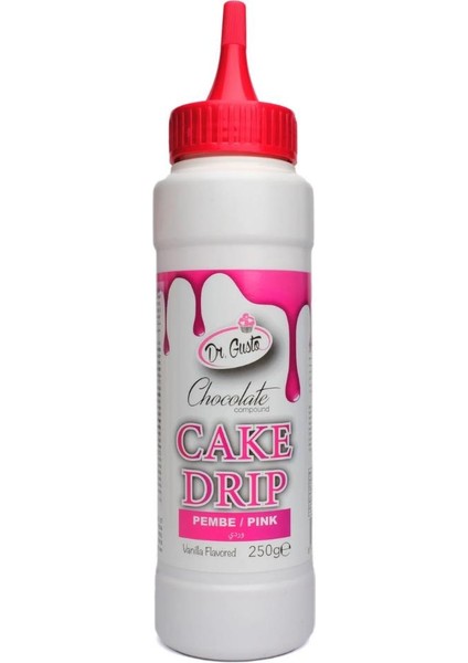 Pembe Cake Drip 250 G – Pasta, Kek ve Tatlı Üzeri Çikolata Kaplama Sosu