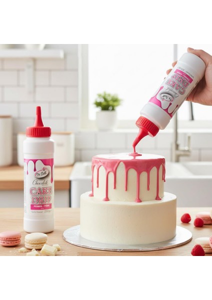 Pembe Cake Drip 250 G – Pasta, Kek ve Tatlı Üzeri Çikolata Kaplama Sosu fiyatları