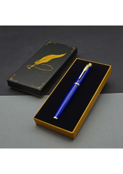 Büro Ev Ofis Hediyesi Için Kutulu Mavi Metal Öğretmen Kalemi