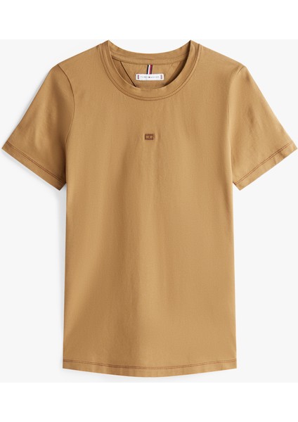 Tonal Flag Reg C-Nk Ss Tee Kadın Kahverengi T-Shirt - WW0WW45626 indirimleri