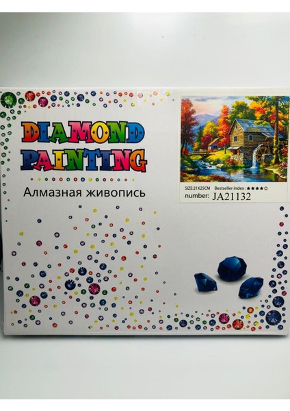 21X25 Çocuklar Için Boncuklu Taşlı Mozaik Elmas Boyama Goblen Pano Tablo Resim Boncuk Puzzle Diamond Painting