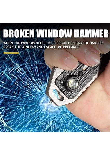 LED El Feneri Anahtarlık Işık Su Geçirmez Şarj Edilebilir Çok Fonksiyonlu Düdük Pencere Kırıcı Şişe Açacağı ve Uyarı Işığı modelleri