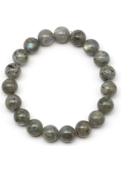 Labradorit Doğal Taş Bileklik 10 mm Yuvarlak Kesim