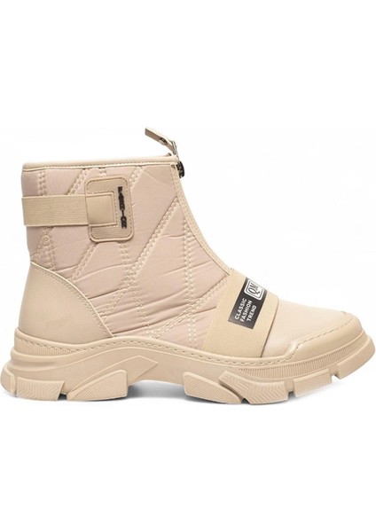 Önden Fermuarlı Model Paraşüt Kumaş Kadın Bot 7650574-Z