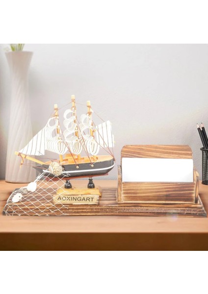 El Yapımı Ahşap Yelkenli Kartvizitlik / Kartlık 25CM Ofis Hediyesi modelleri