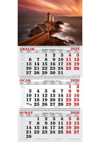 2026 Yılı Gemici Takvimi- Deniz Feneri