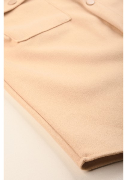 Erkek Bej Dar Kesim Cepleri Kapaklı Çıtçıtlı Ince Kaşe Ceket Mont 2500559 fırsatları