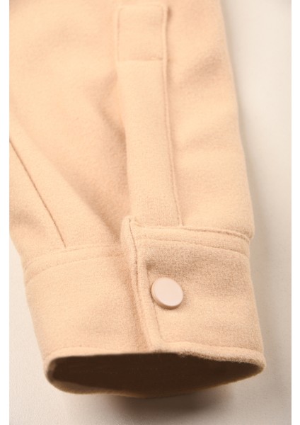 Erkek Bej Dar Kesim Cepleri Kapaklı Çıtçıtlı Ince Kaşe Ceket Mont 2500559 indirimleri