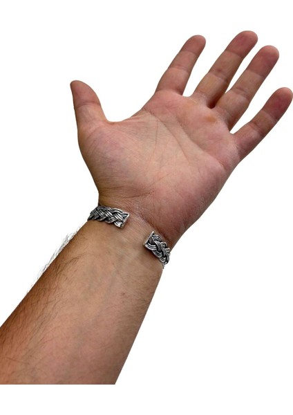 Kalın Örgü Gümüş Bilezik fırsatları