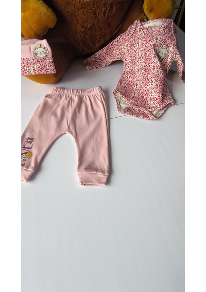 Erkek-Kız Bebek Omuz Genişletmeli Çıtçıtlı Body Pijama Bere Takımı, %100 Pamuk , Modern Tasarım fiyatları